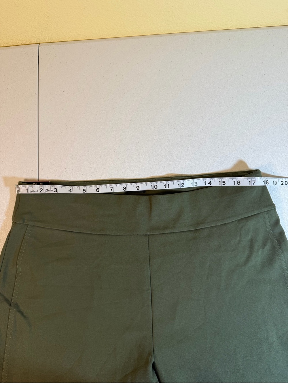 Express Olive Green Pull-On Ankle Pants Size XL High Rise Stretch Slim Leg NWT - Picture 6 of 10
